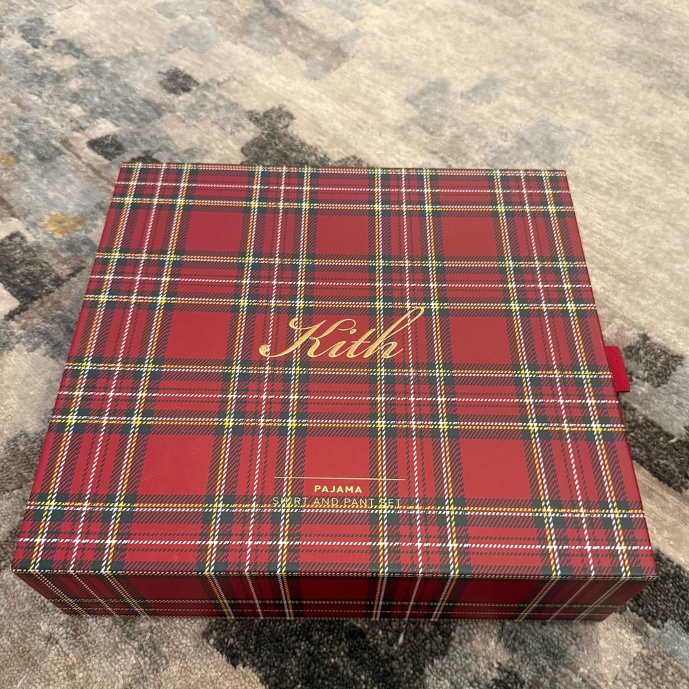 Kith Plaid Empty Pajama Set Box
